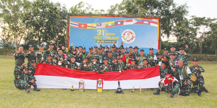 Kontingen TNI AD Berhasil Juarai Kompetisi Tembak AARM-31/2023 di Thailand